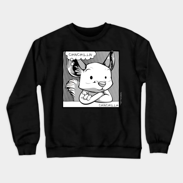 Chinchilla - Chinchillin Chinchillas Funny Puns Crewneck Sweatshirt by Lumio Gifts